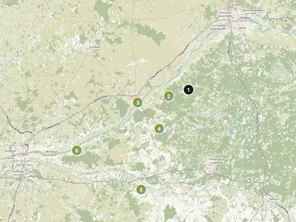 Repères touristiques autour de La Ferme des Poulardières