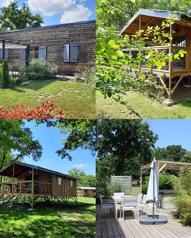 Vue de l’espace Les Poulardières : gîtes avec spa et piscines à Crouy-sur-Cosson