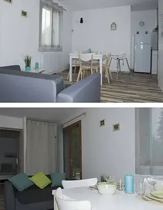 Cuisine équipée du gîte Java à Crouy-sur-Cosson, gîte 5 personnes à 8 km de Chambord